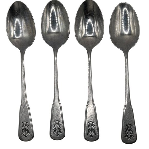 Oneida Silver Village Stainless Flatware teaspoons Set Of 4 - Picture 1 of 5